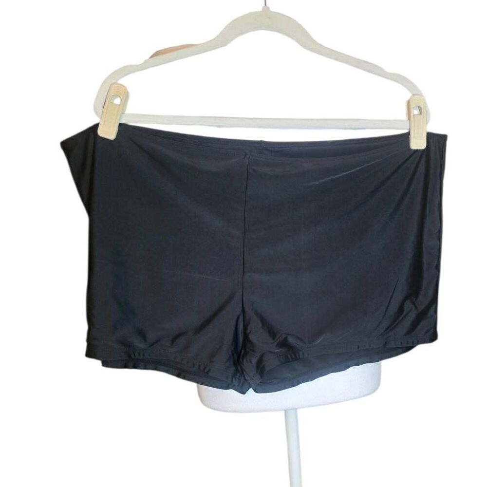 Women's PLUS Size 3X Black Boy Shorts Swim Shorts